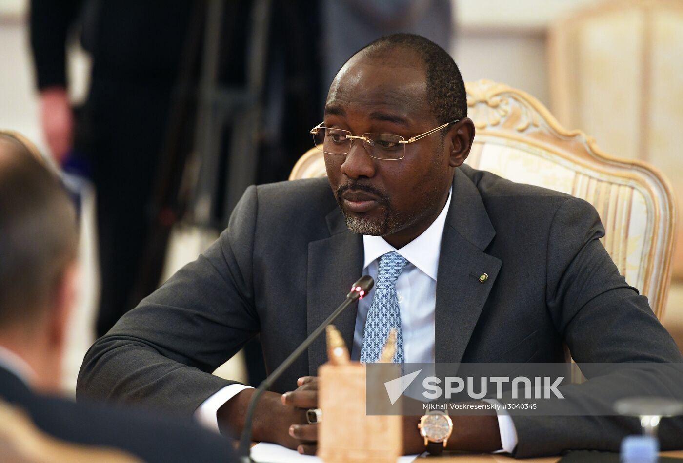 Foreign Minister Sergei Lavrov during talks with Foreign Minister of Niger Ibrahim Yacoubou