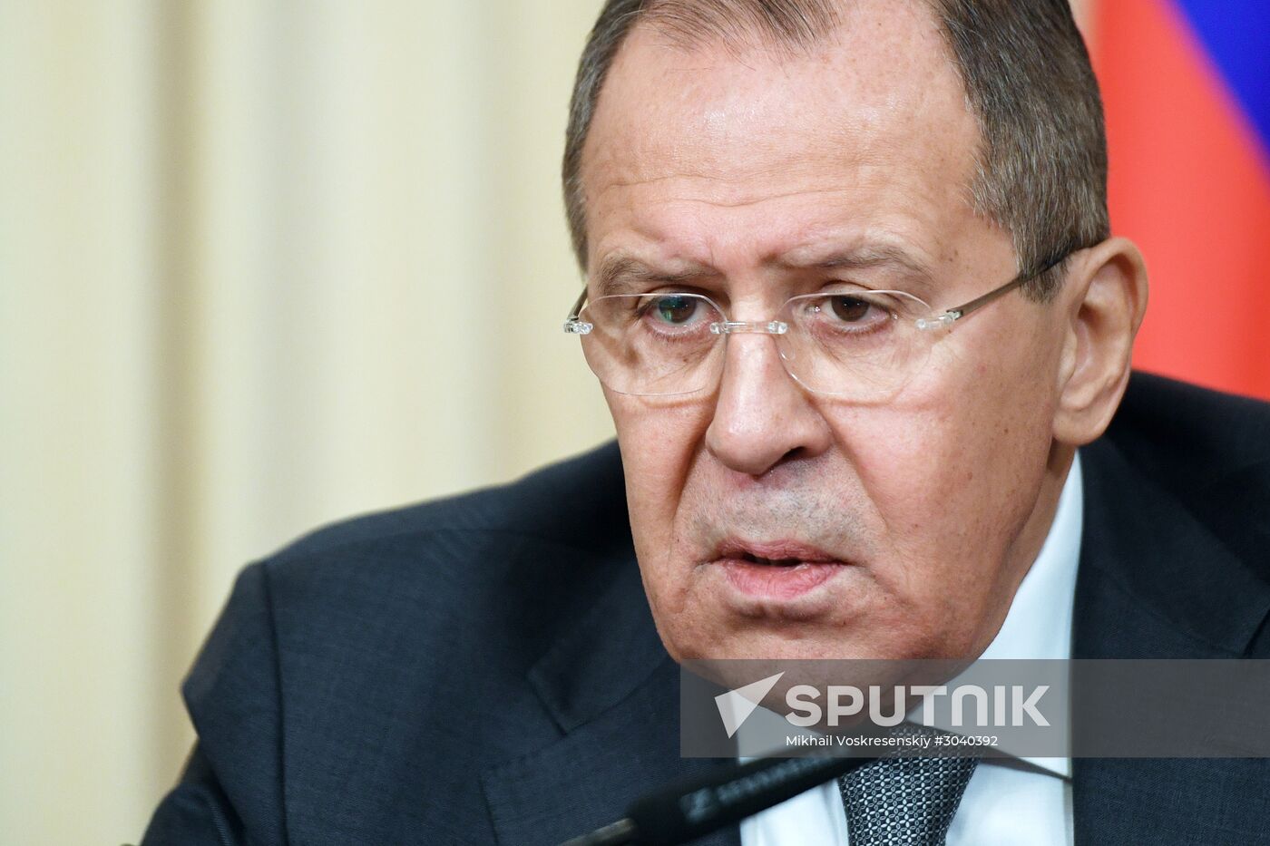 Foreign Minister Sergei Lavrov during talks with Foreign Minister of Niger Ibrahim Yacoubou