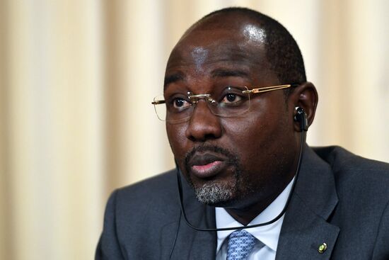 Foreign Minister Sergei Lavrov during talks with Foreign Minister of Niger Ibrahim Yacoubou