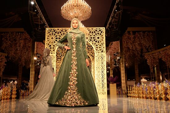 Fashion show by chief designer of Firdaws Fashion House Aishat Kadyrova in Grozny