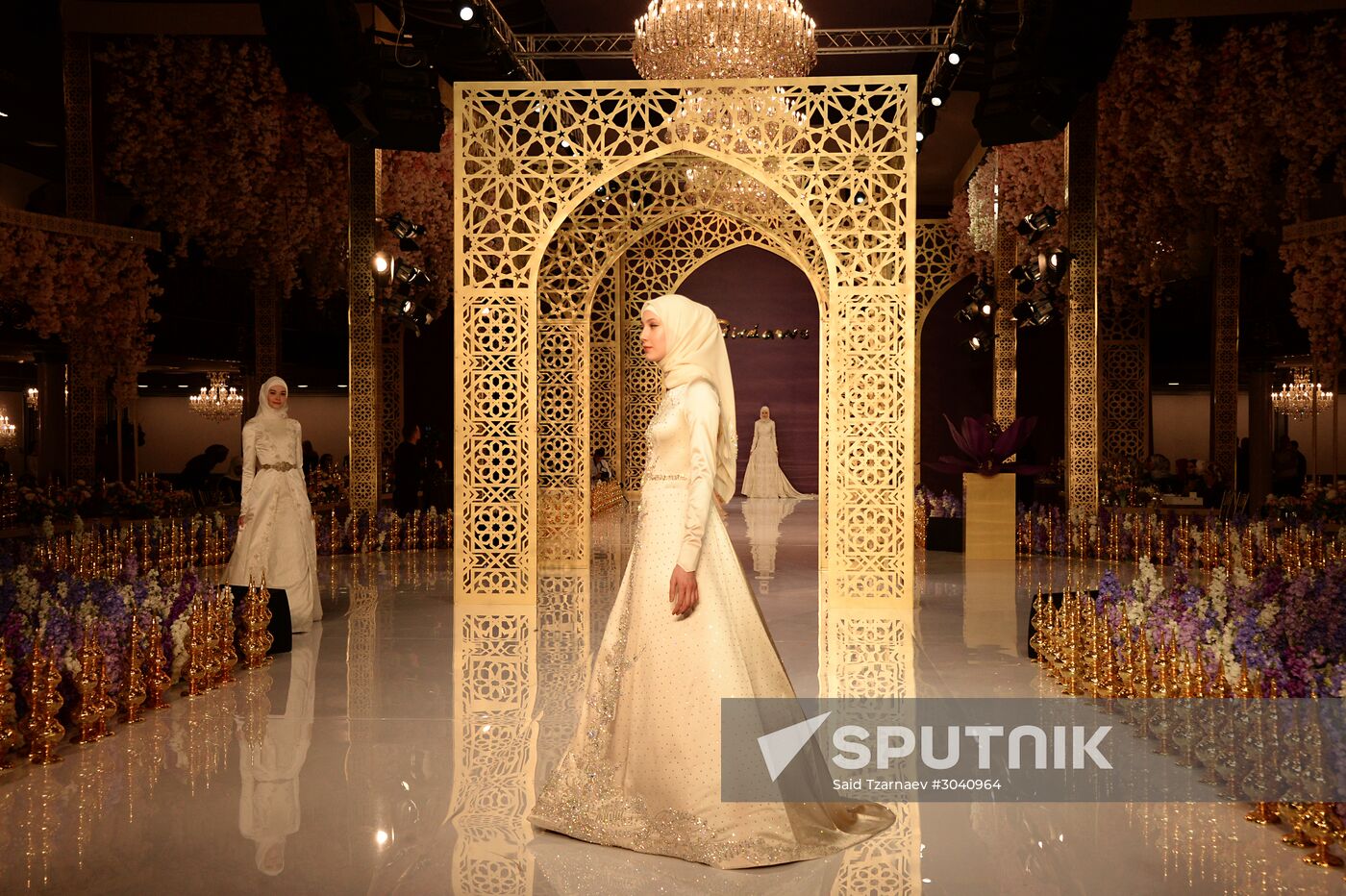 Fashion show by chief designer of Firdaws Fashion House Aishat Kadyrova in Grozny