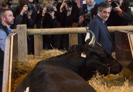 French presidential candidates visit agricultural show in Paris