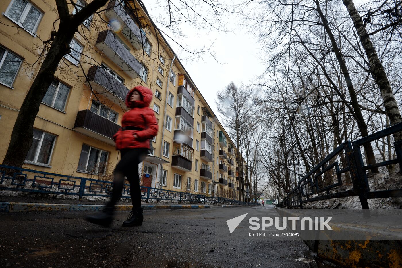 Five-story residential buildings in Moscow