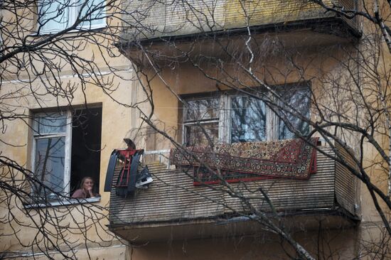 Five-story residential buildings in Moscow