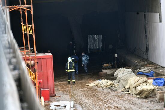 Vehicle tunnel under construction collapses on Kaluzhskoye Motorway
