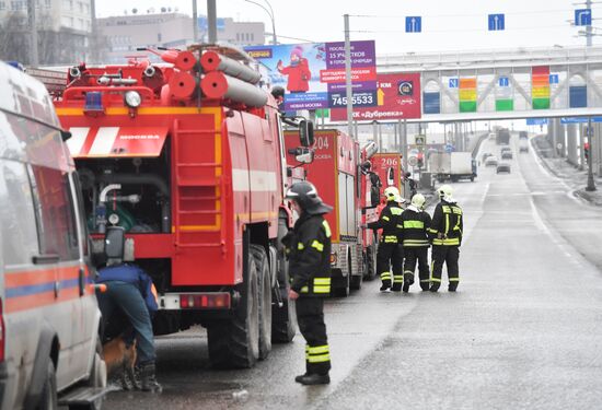 Road tunnel under construction collapses at Kaluzhskoye Highway