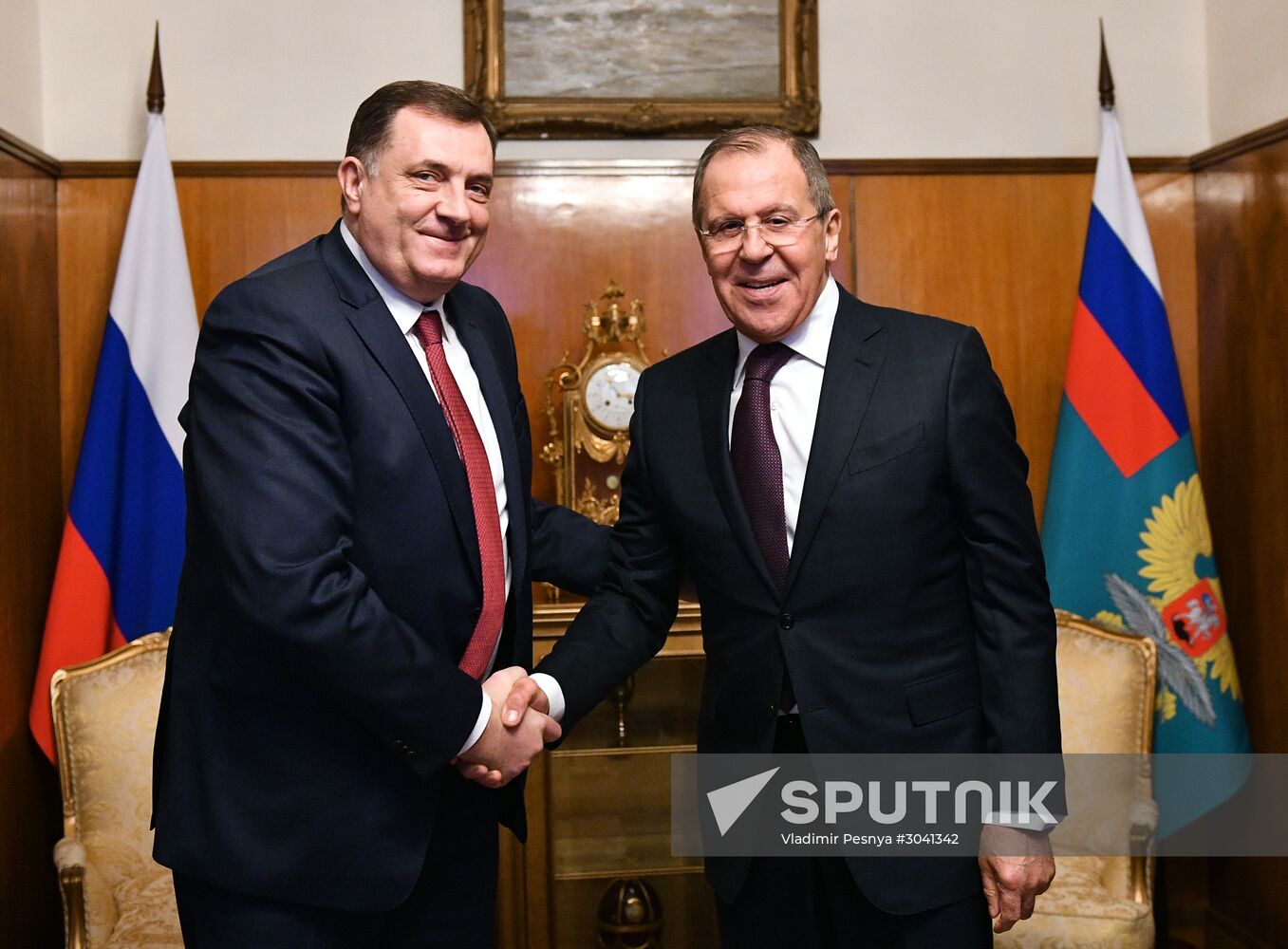 Russian Foreign Minister Sergei Lavrov meets with President of Republika Srpska Milorad Dodik