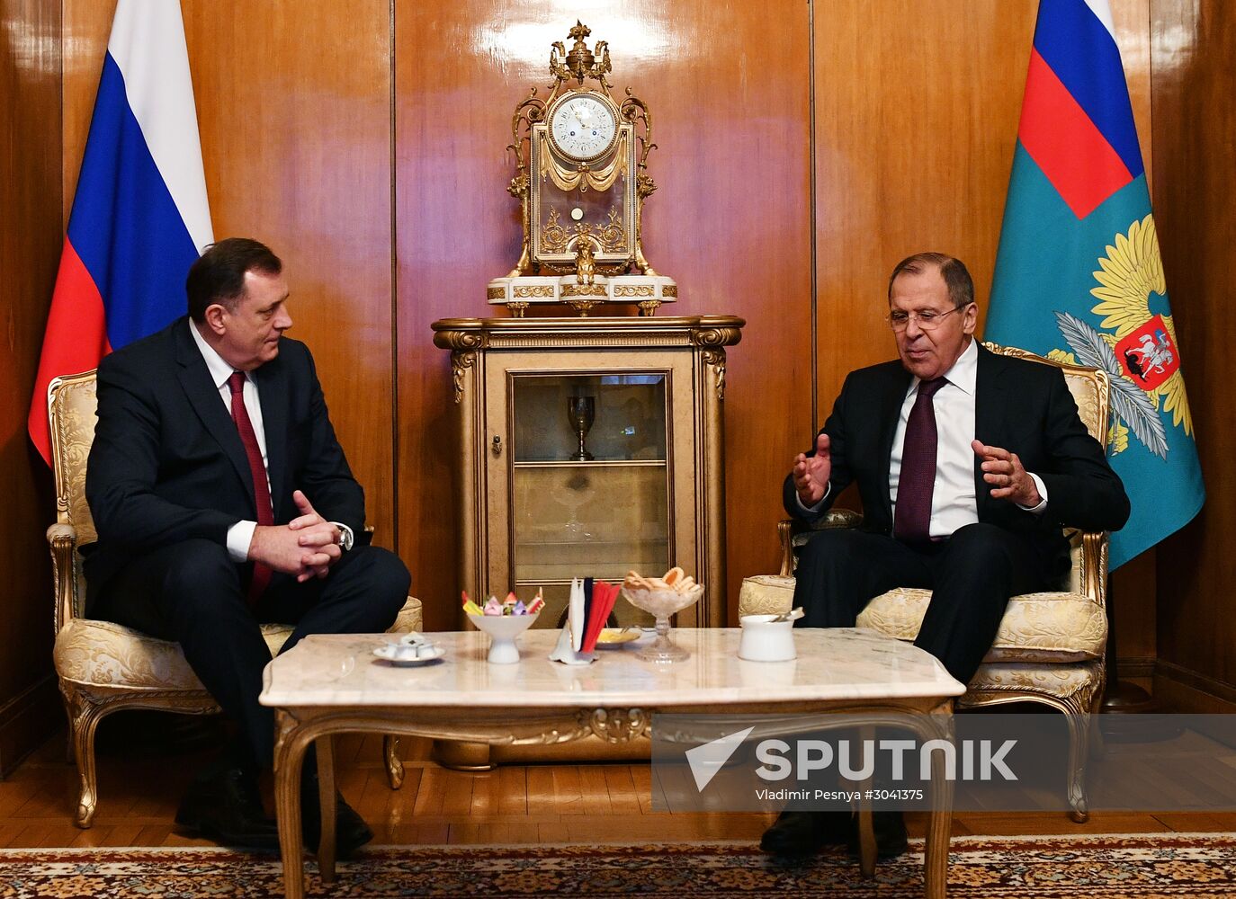 Russian Foreign Minister Sergei Lavrov meets with President of Republika Srpska Milorad Dodik