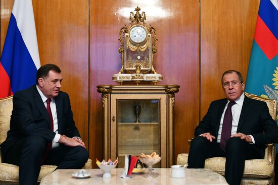Russian Foreign Minister Sergei Lavrov meets with President of Republika Srpska Milorad Dodik