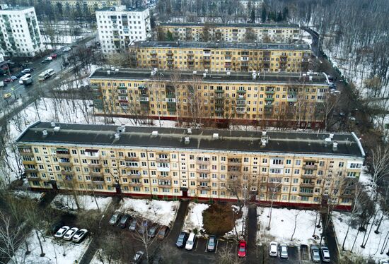 Five-storey houses in Moscow