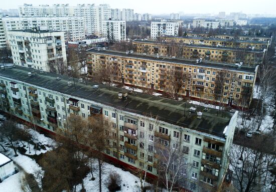 Five-storey houses in Moscow