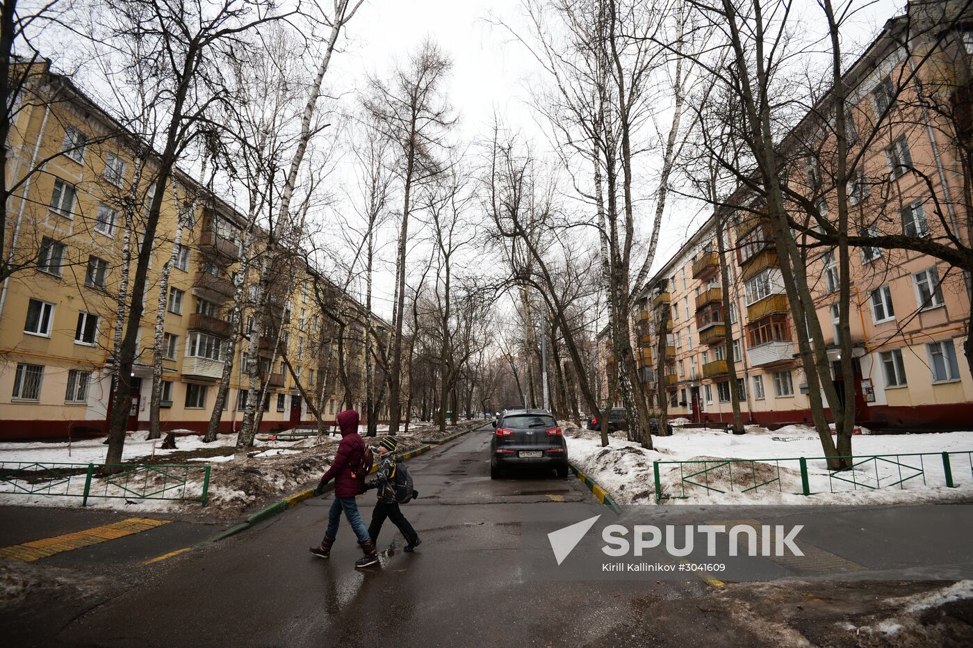 Five-storey houses in Moscow