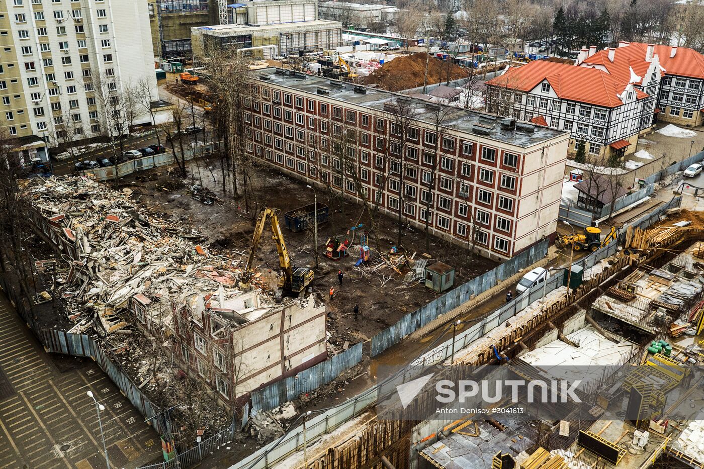 Five-storey houses in Moscow