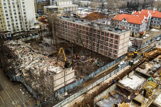 Five-storey houses in Moscow