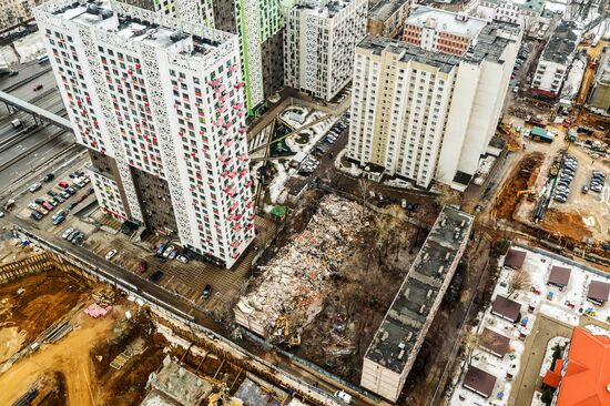 Five-story residential buildings in Moscow