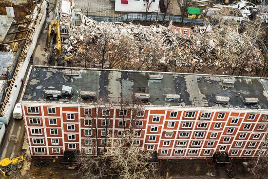 Five-story residential buildings in Moscow