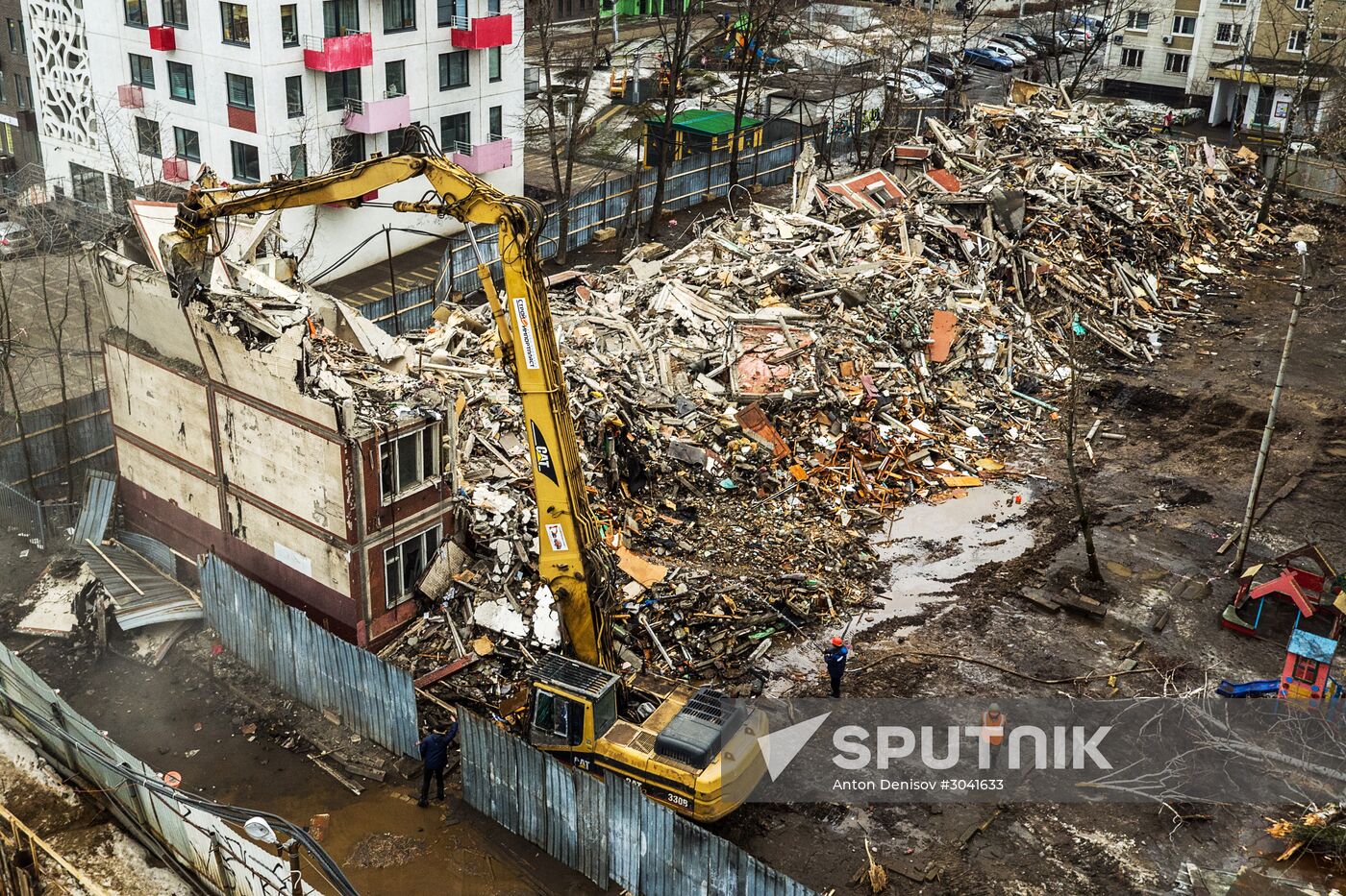 Five-story residential buildings in Moscow