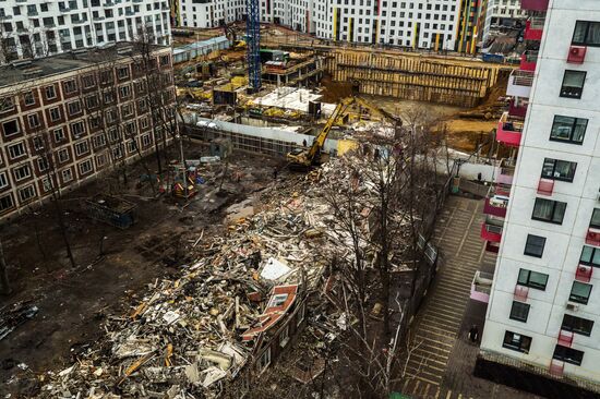 Five-story residential buildings in Moscow