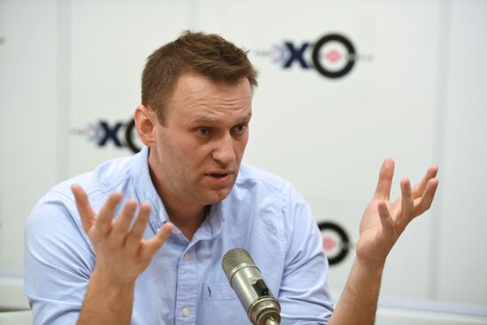 Alexei Navalny speaks live on Ekho Moskvy radio
