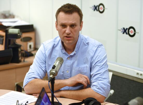 Alexei Navalny speaks live on Ekho Moskvy radio