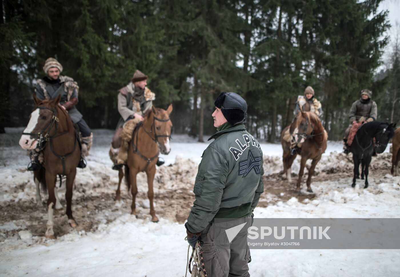 Shooting the movie "Oleg the Prophet"