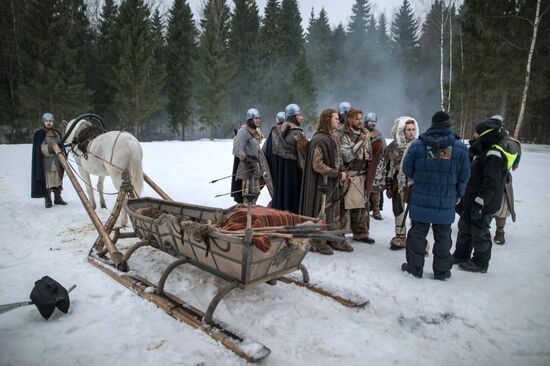 Shooting the movie "Oleg the Prophet"