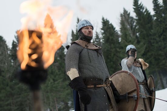 Shooting the movie "Oleg the Prophet"