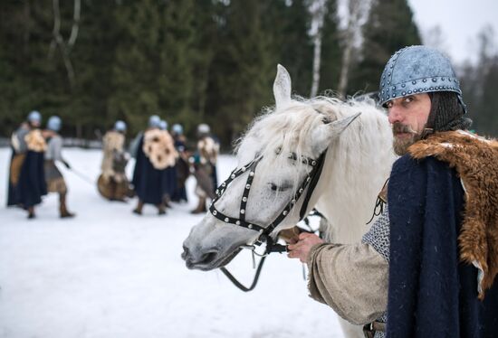 Shooting the movie "Oleg the Prophet"
