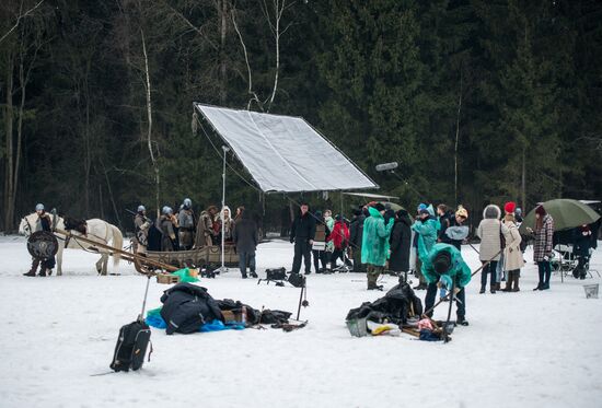 Shooting the movie "Oleg the Prophet"