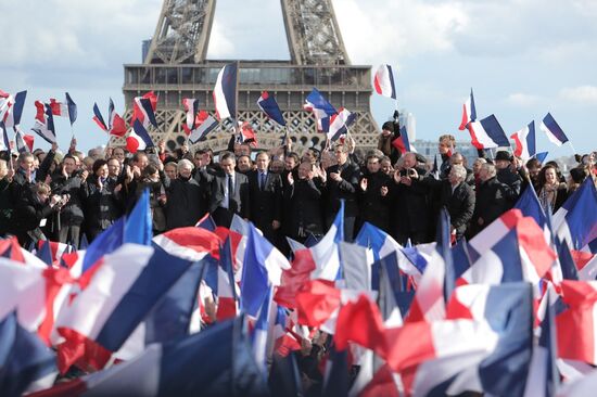 Rally to support Francois Fillon in Paris