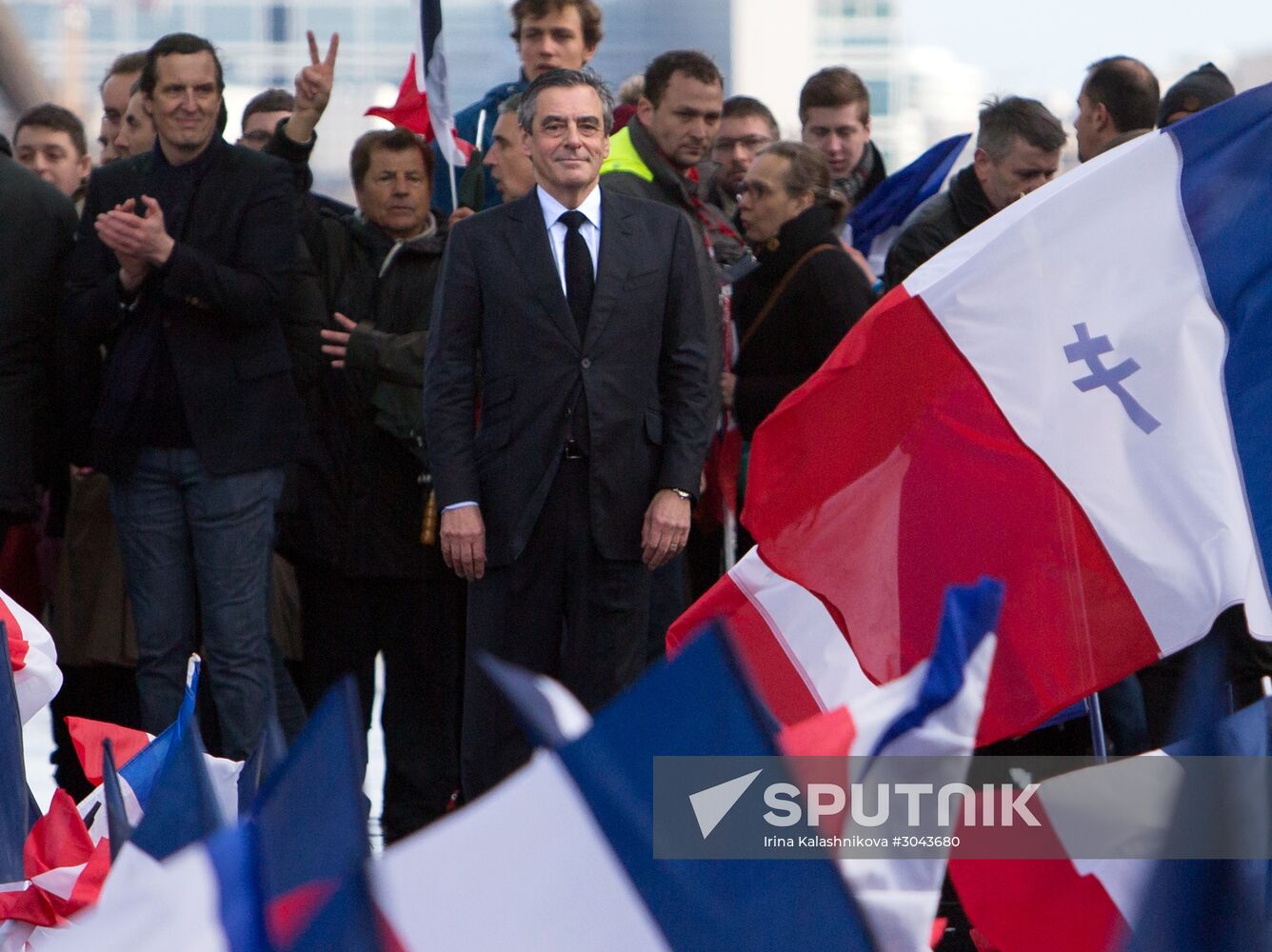 Rally to support Francois Fillon in Paris