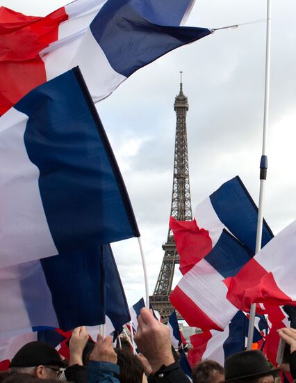 Rally to support Francois Fillon in Paris