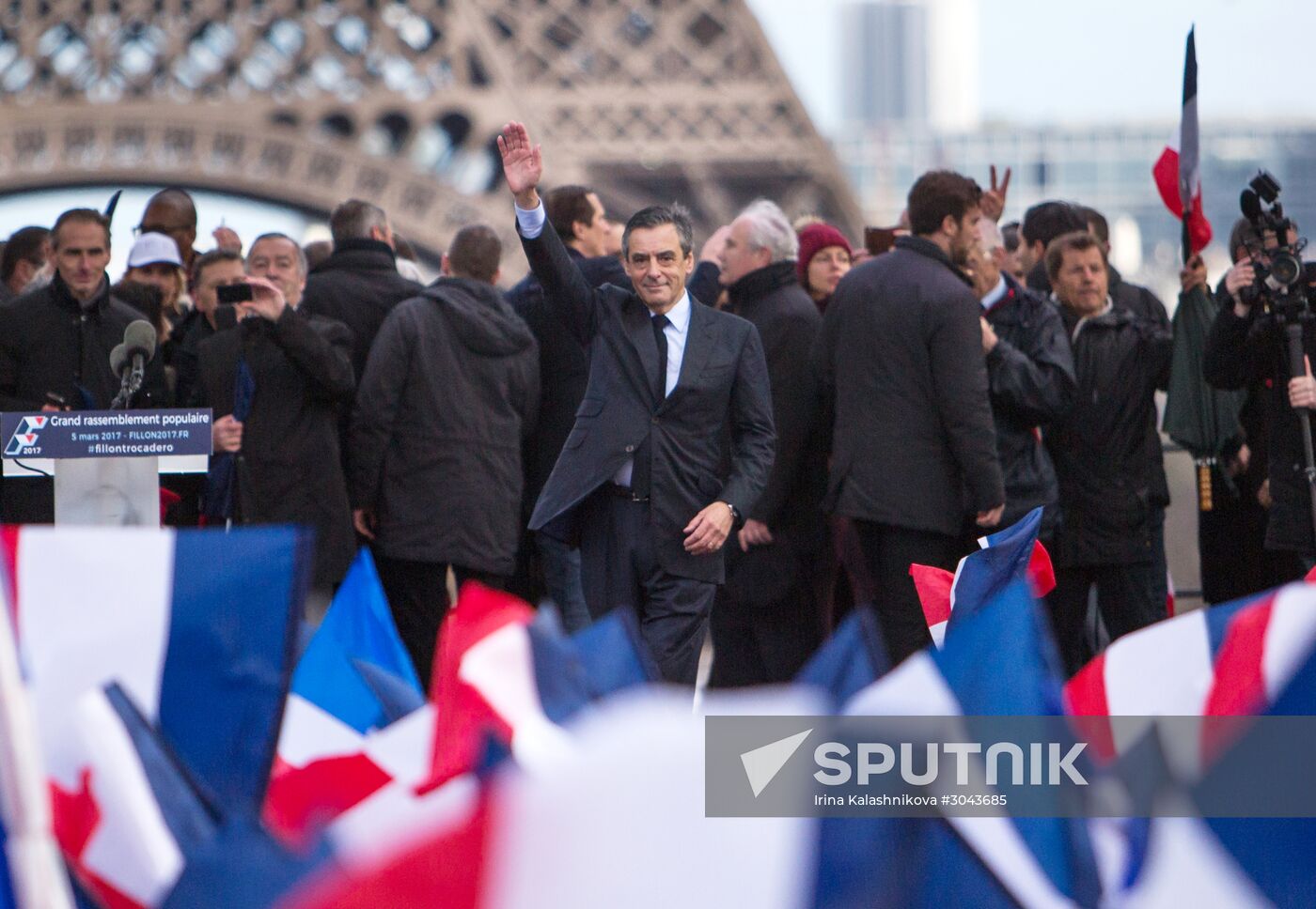 Rally to support Francois Fillon in Paris