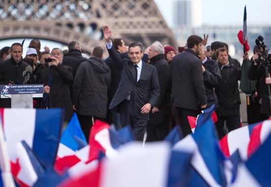 Rally to support Francois Fillon in Paris