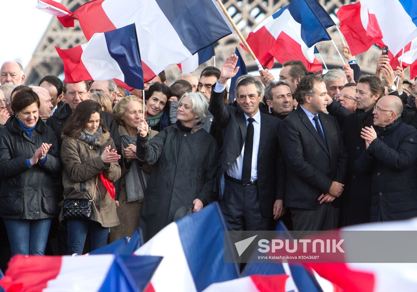 Rally to support Francois Fillon in Paris