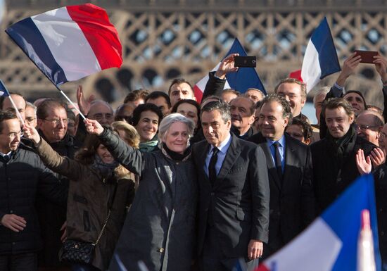 Rally to support Francois Fillon in Paris