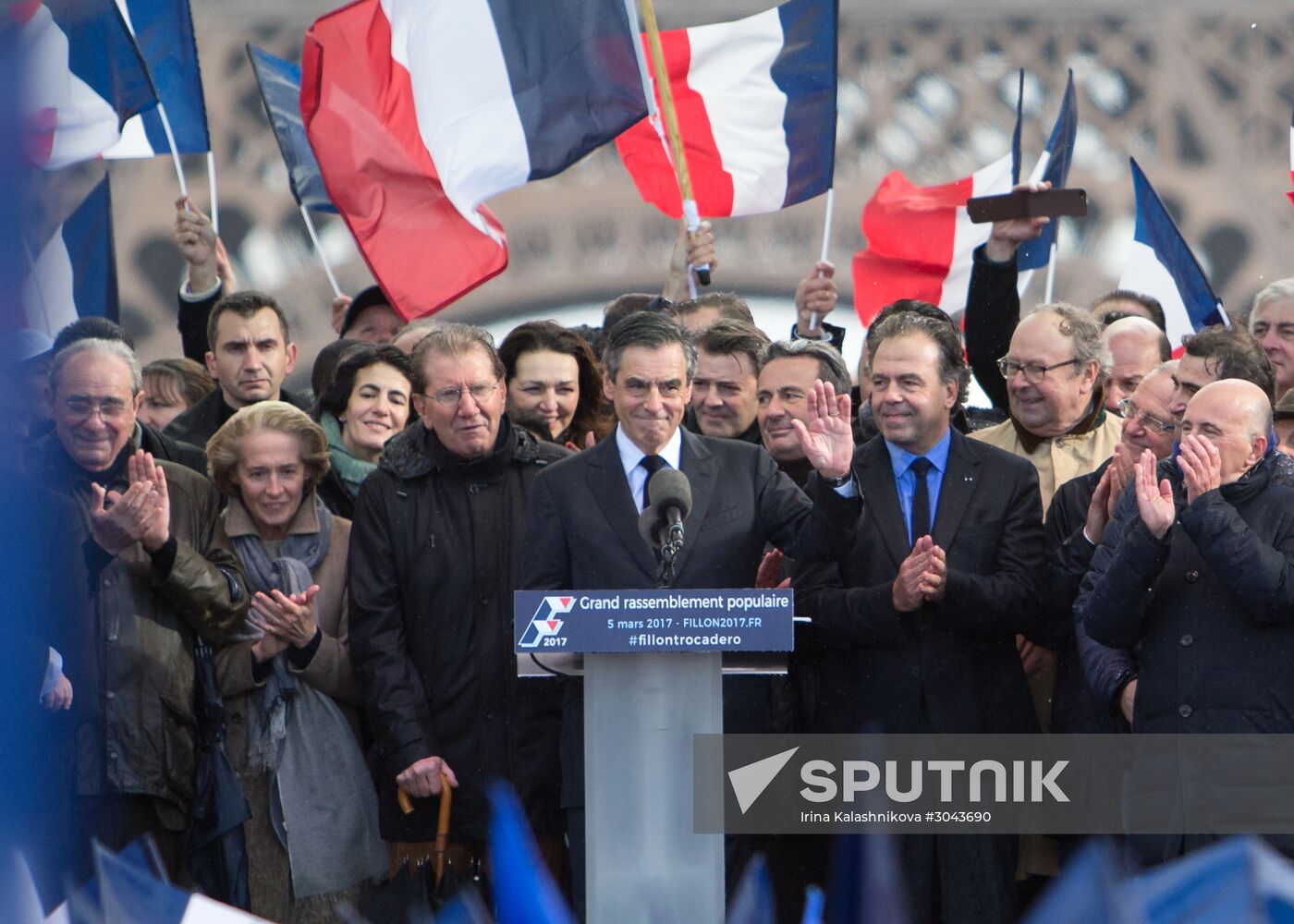 Rally to support Francois Fillon in Paris