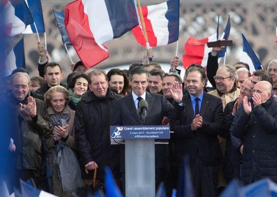 Rally to support Francois Fillon in Paris