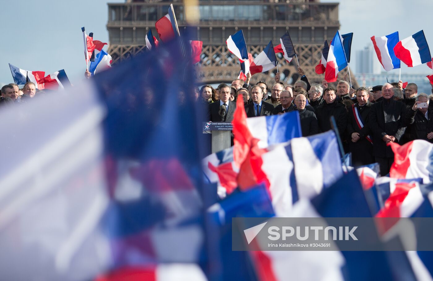 Rally to support Francois Fillon in Paris