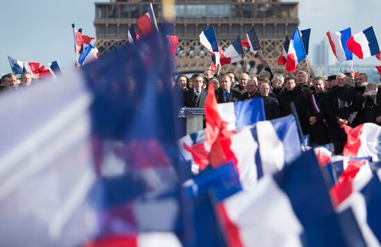 Rally to support Francois Fillon in Paris