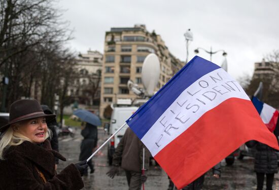 Rally to support Francois Fillon in Paris
