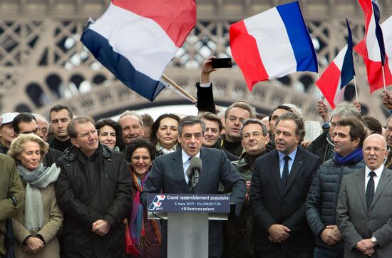 Rally in support of Francois Fillon in Paris