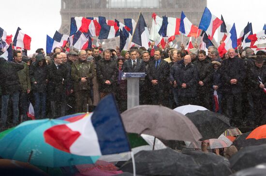 Rally in support of Francois Fillon in Paris