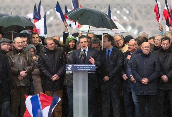 Rally in support of Francois Fillon in Paris