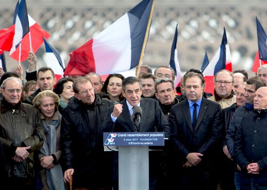 Rally in support of Francois Fillon in Paris