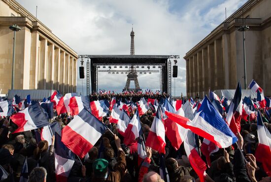 Rally in support of Francois Fillon in Paris