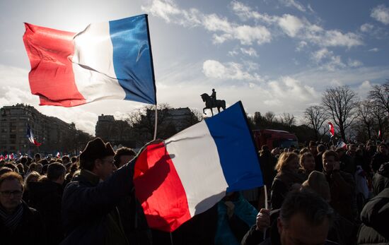 Rally in support of Francois Fillon in Paris