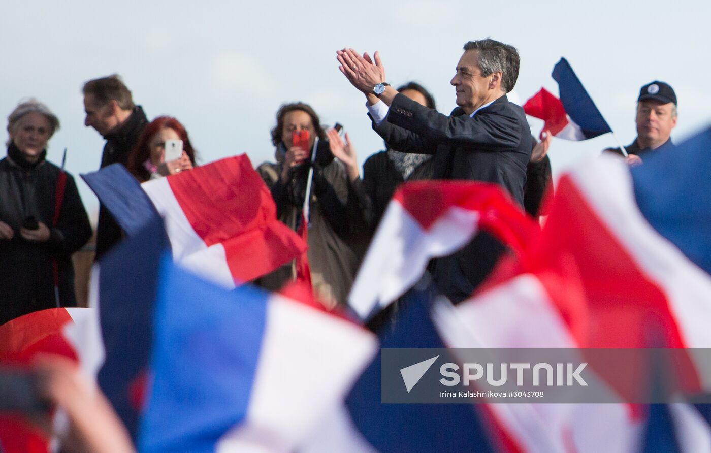 Rally in support of Francois Fillon in Paris