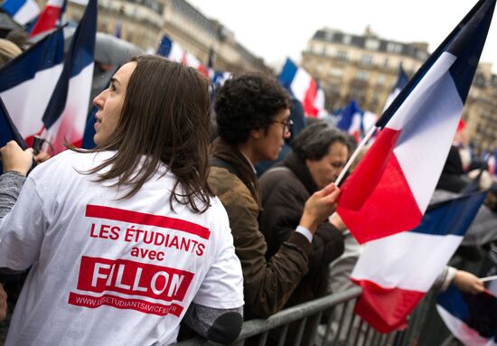 Rally in support of Francois Fillon in Paris