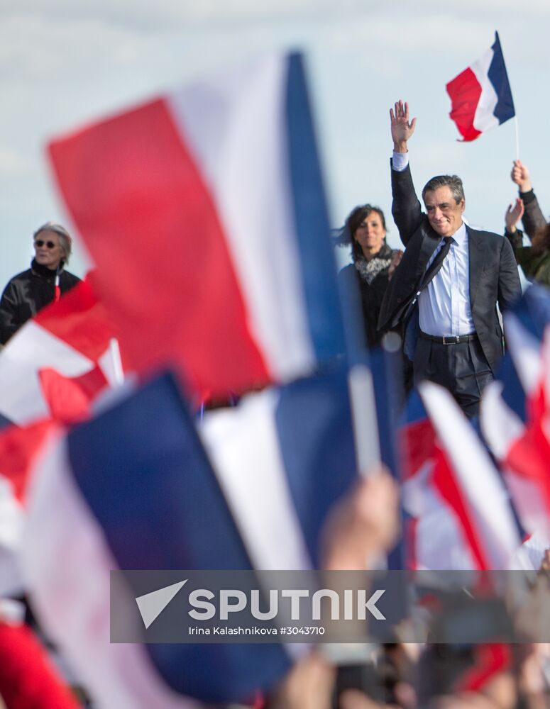Rally in support of Francois Fillon in Paris